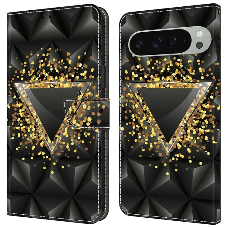For Google Pixel 9 Pro XL Case PU Leather Wallet Phone Cover with Stand