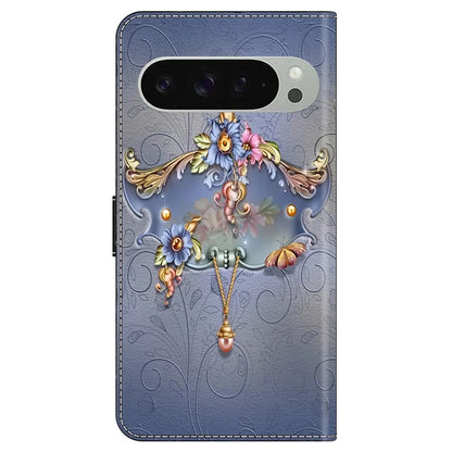 For Google Pixel 9 Pro XL Case PU Leather Wallet Phone Cover with Stand