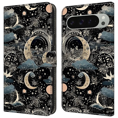 For Google Pixel 9 Pro XL Case PU Leather Wallet Phone Cover with Stand