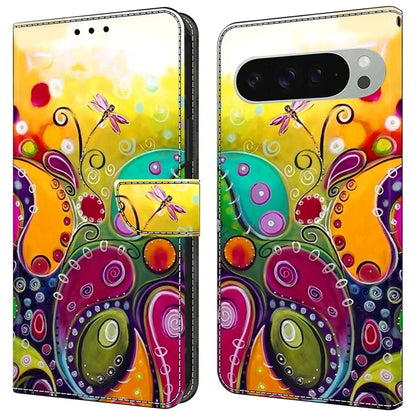 For Google Pixel 9 Pro XL Case PU Leather Wallet Phone Cover with Stand
