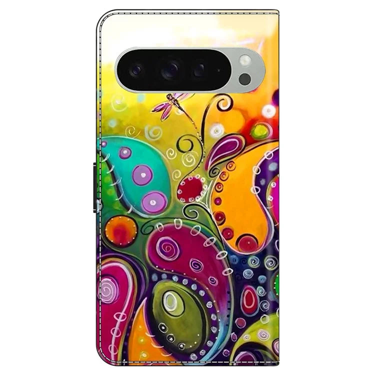 For Google Pixel 9 Pro XL Case PU Leather Wallet Phone Cover with Stand