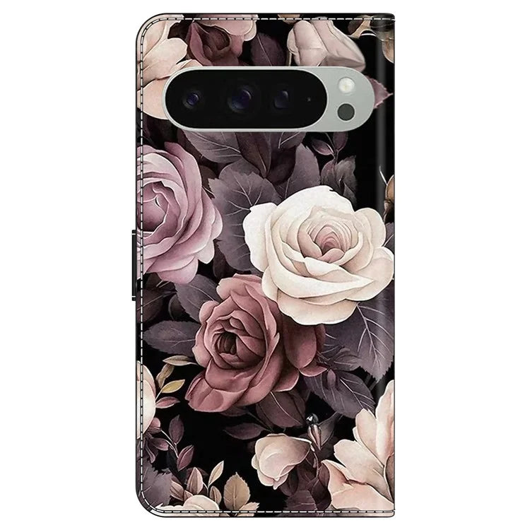 For Google Pixel 9 Pro XL Case PU Leather Wallet Phone Cover with Stand