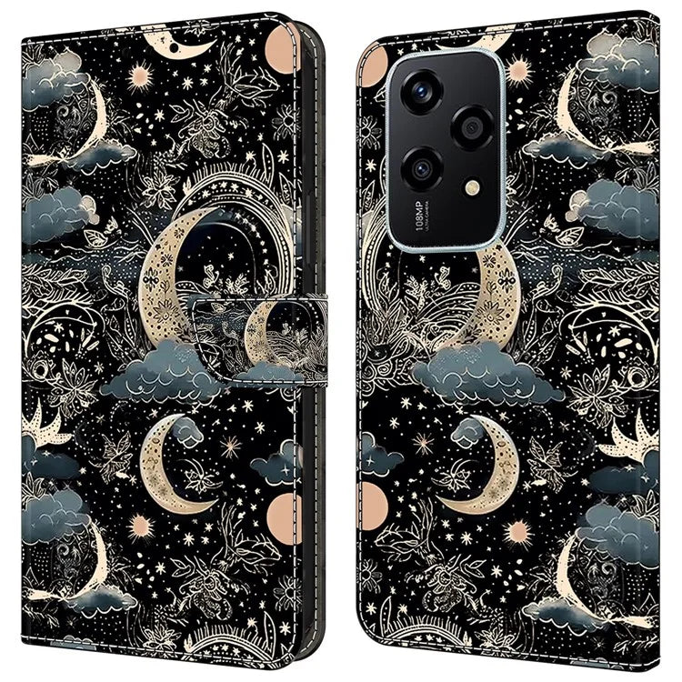 For Honor 200 Lite Case PU Leather Wallet Phone Cover with Stand