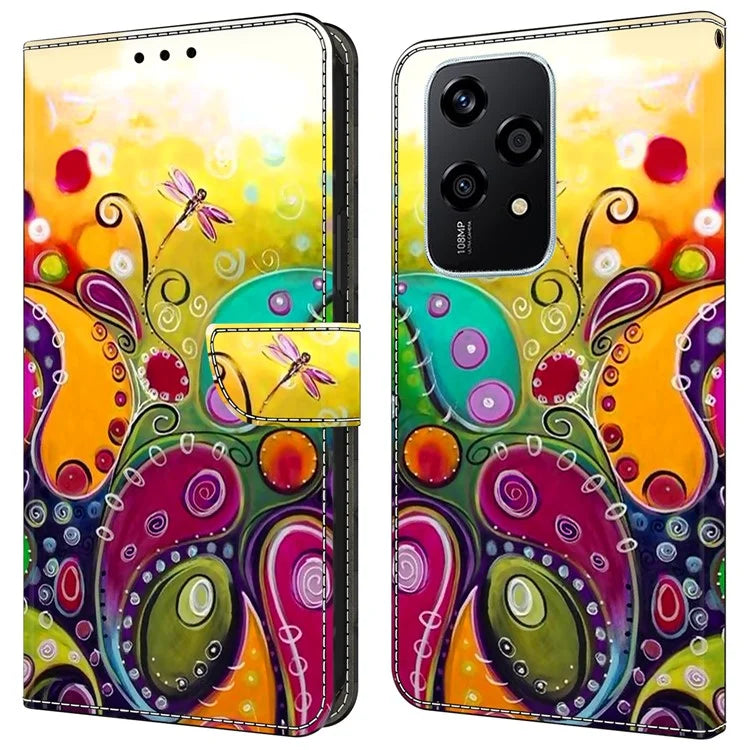 For Honor 200 Lite Case PU Leather Wallet Phone Cover with Stand