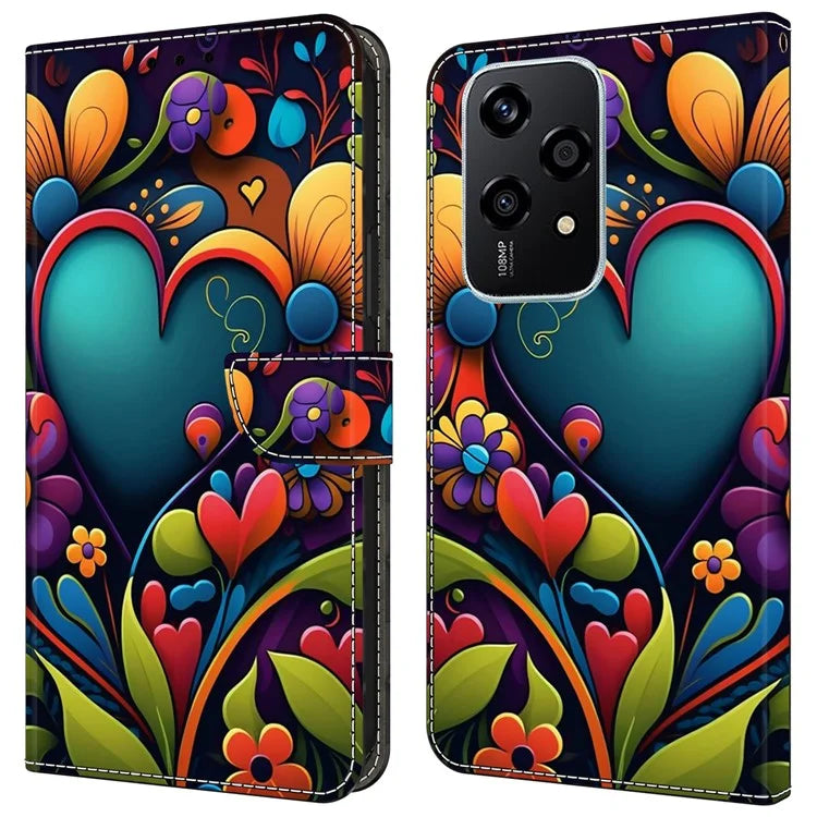 For Honor 200 Lite Case PU Leather Wallet Phone Cover with Stand