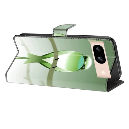 For Google Pixel 8a Case PU Leather Wallet Phone Cover with Stand