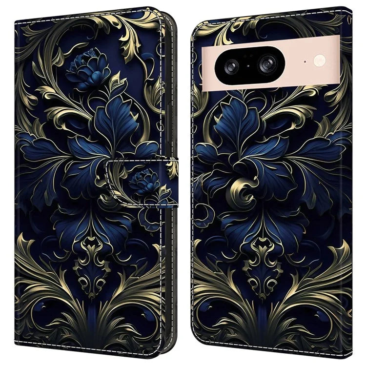 For Google Pixel 8a Case PU Leather Wallet Phone Cover with Stand