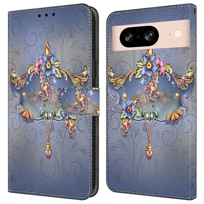 For Google Pixel 8a Case PU Leather Wallet Phone Cover with Stand