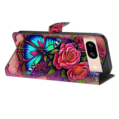 For Google Pixel 8a Case PU Leather Wallet Phone Cover with Stand