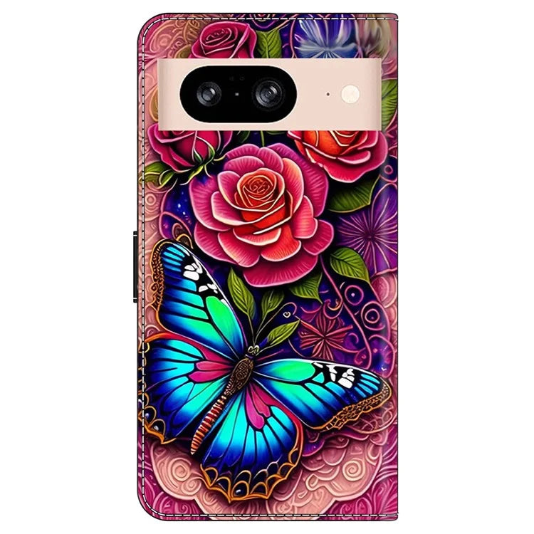 For Google Pixel 8a Case PU Leather Wallet Phone Cover with Stand