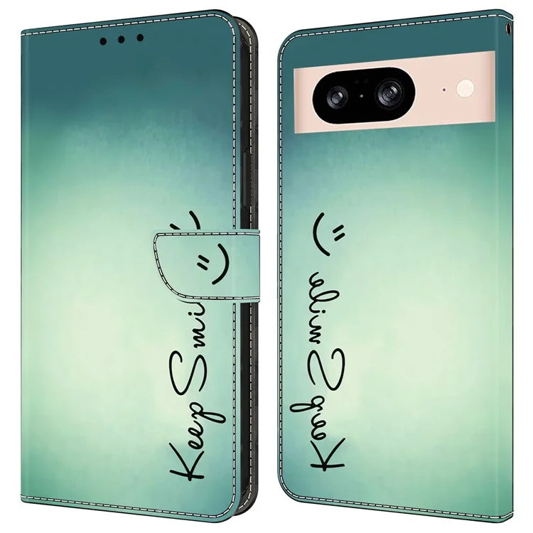 For Google Pixel 8a Case PU Leather Wallet Phone Cover with Stand