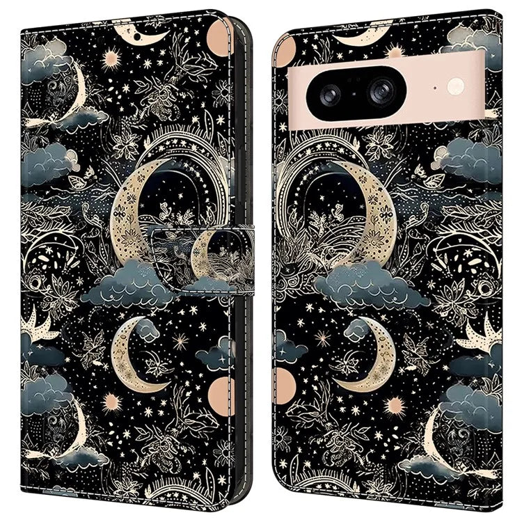 For Google Pixel 8a Case PU Leather Wallet Phone Cover with Stand