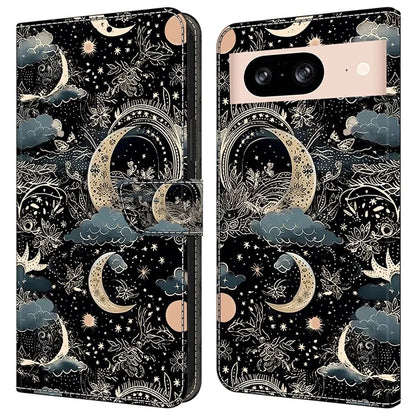 For Google Pixel 8a Case PU Leather Wallet Phone Cover with Stand