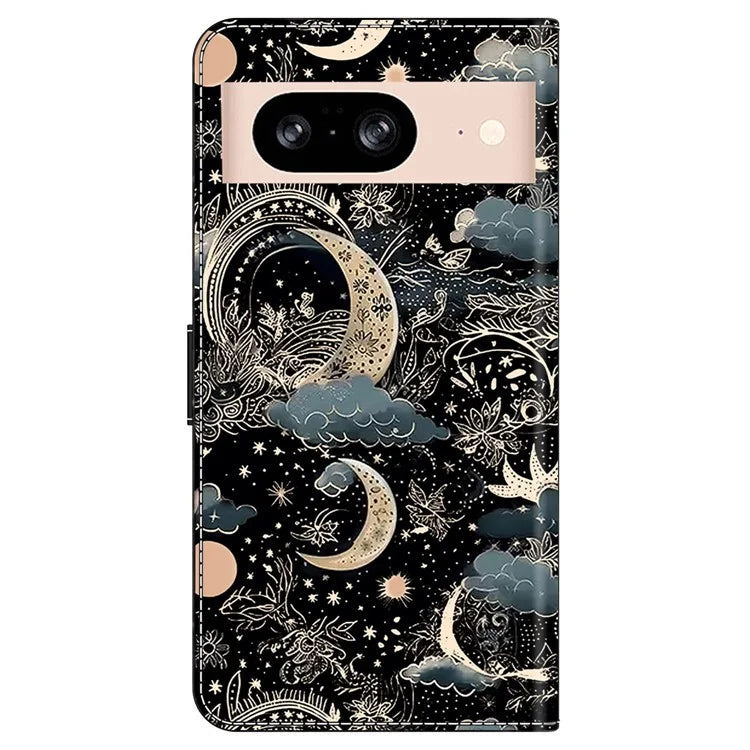 For Google Pixel 8a Case PU Leather Wallet Phone Cover with Stand