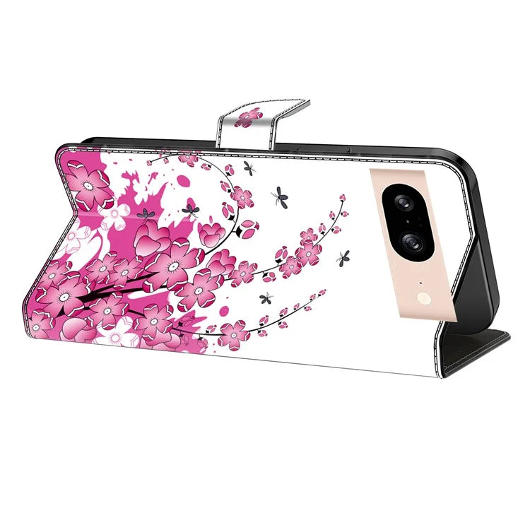 For Google Pixel 8a Case PU Leather Wallet Phone Cover with Stand