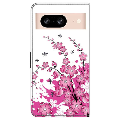 For Google Pixel 8a Case PU Leather Wallet Phone Cover with Stand