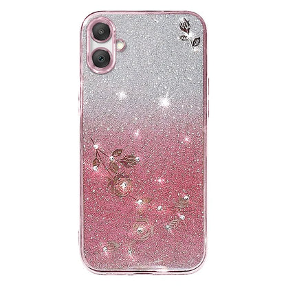 KADEM For Samsung Galaxy A06 Case Flower TPU Flexible Gradient Phone Cover