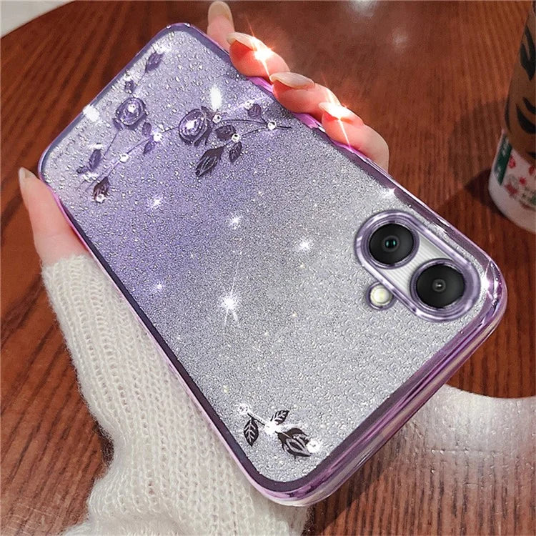 KADEM For Samsung Galaxy A06 Case Flower TPU Flexible Gradient Phone Cover