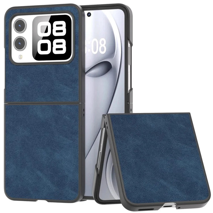For Huawei nova Flip 5G Case PU+PC Shockproof Phone Cover Black Edge