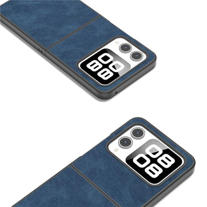 For Huawei nova Flip 5G Case PU+PC Shockproof Phone Cover Black Edge