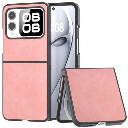 For Huawei nova Flip 5G Case PU+PC Shockproof Phone Cover Black Edge