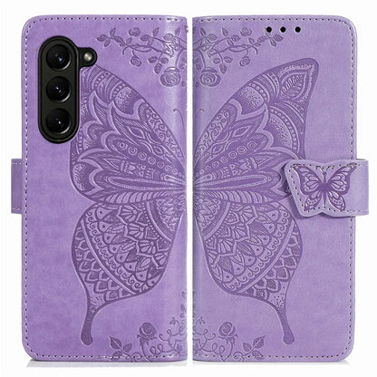For Samsung Galaxy Z Fold6 5G Case PU Leather Wallet Phone Cover Butterfly Pattern