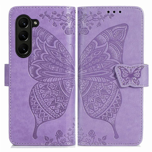 For Samsung Galaxy Z Fold6 5G Case PU Leather Wallet Phone Cover Butterfly Pattern