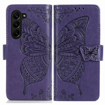 For Samsung Galaxy Z Fold6 5G Case PU Leather Wallet Phone Cover Butterfly Pattern