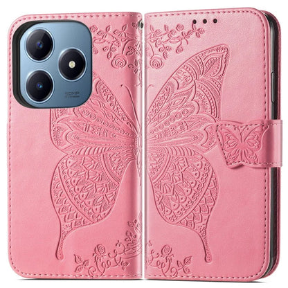 For Realme C63 4G Case PU Leather Wallet Phone Cover Butterfly Pattern