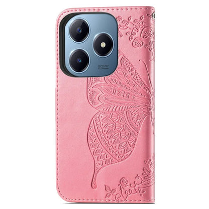 For Realme C63 4G Case PU Leather Wallet Phone Cover Butterfly Pattern