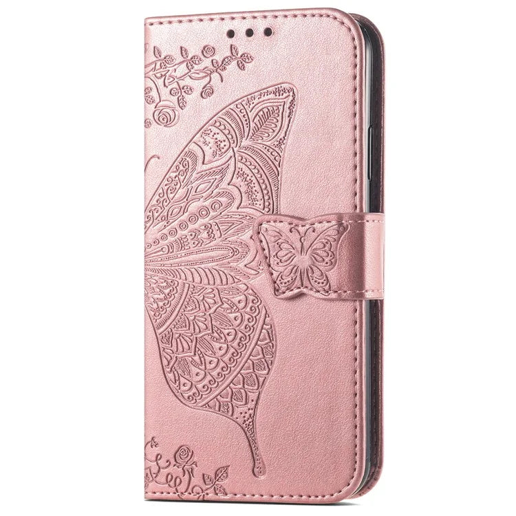 For Realme C63 4G Case PU Leather Wallet Phone Cover Butterfly Pattern
