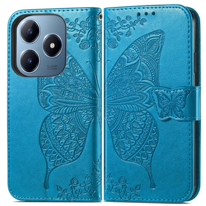 For Realme C63 4G Case PU Leather Wallet Phone Cover Butterfly Pattern