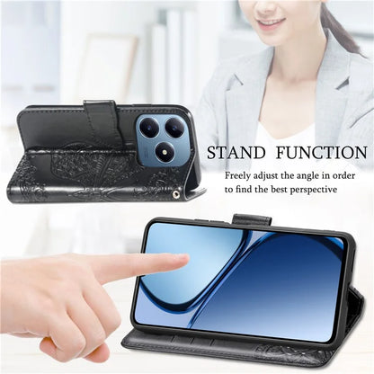 For Realme C63 4G Case PU Leather Wallet Phone Cover Butterfly Pattern