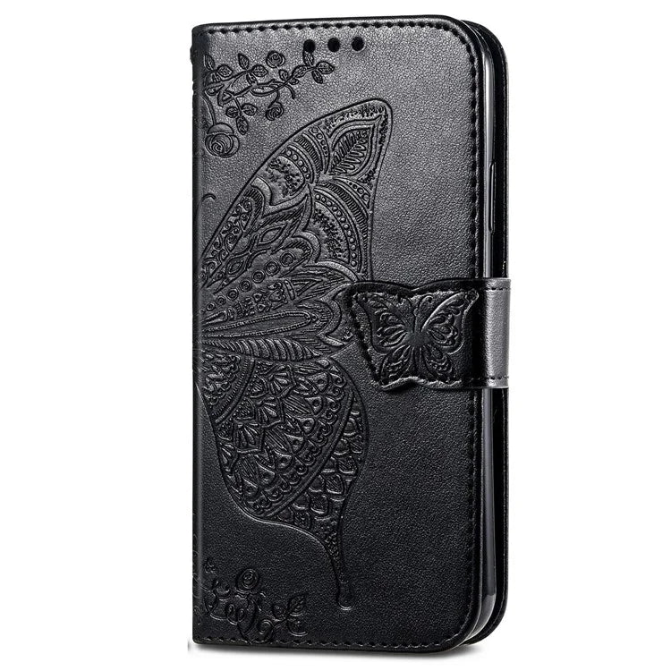For Realme C63 4G Case PU Leather Wallet Phone Cover Butterfly Pattern