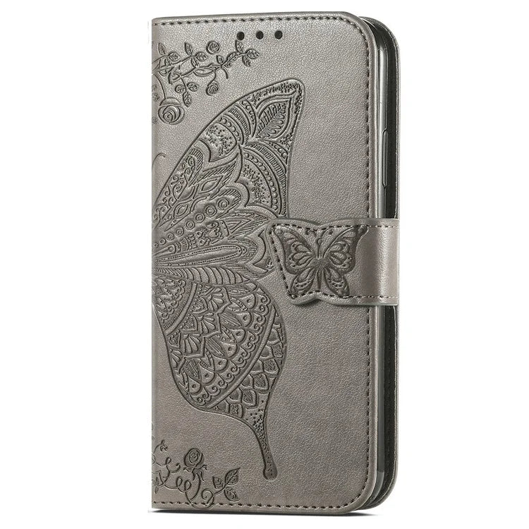 For Realme C63 4G Case PU Leather Wallet Phone Cover Butterfly Pattern
