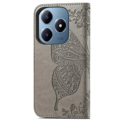 For Realme C63 4G Case PU Leather Wallet Phone Cover Butterfly Pattern
