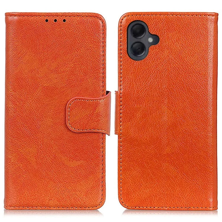 For Samsung Galaxy A06 Case Nappa Texture Split Leather Wallet Phone Cover