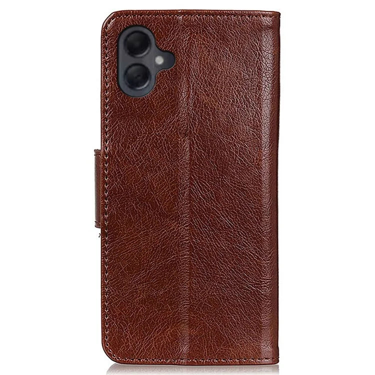 For Samsung Galaxy A06 Case Nappa Texture Split Leather Wallet Phone Cover