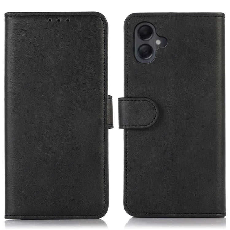 For Samsung Galaxy A06 Case Cowhide Texture Leather Wallet Phone Cover with Stand