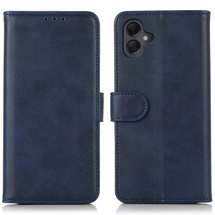For Samsung Galaxy A06 Case Cowhide Texture Leather Wallet Phone Cover with Stand