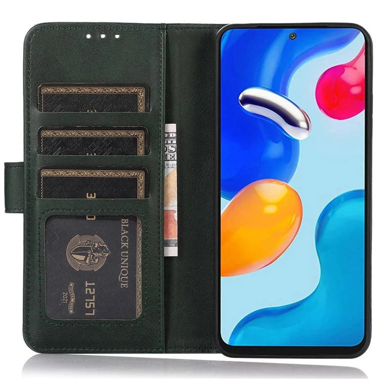 For Samsung Galaxy A06 Case Cowhide Texture Leather Wallet Phone Cover with Stand