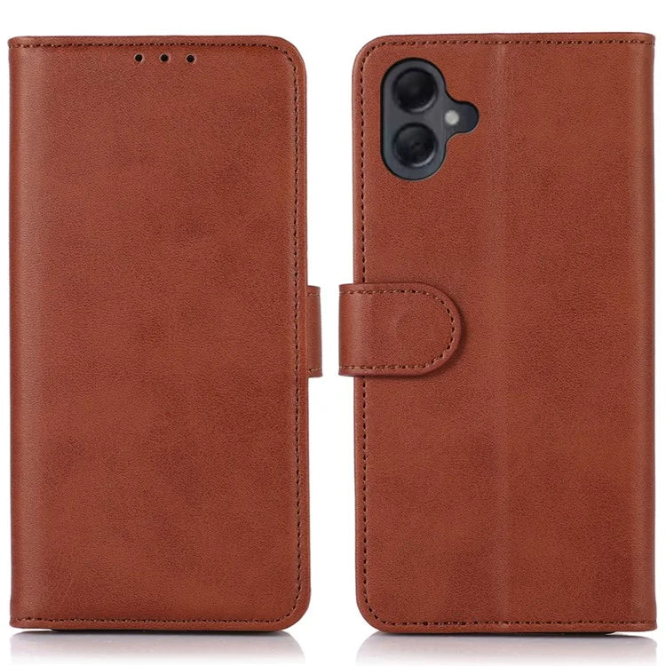 For Samsung Galaxy A06 Case Cowhide Texture Leather Wallet Phone Cover with Stand