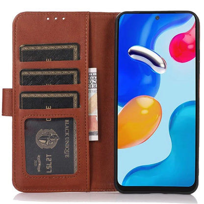 For Samsung Galaxy A06 Case Cowhide Texture Leather Wallet Phone Cover with Stand