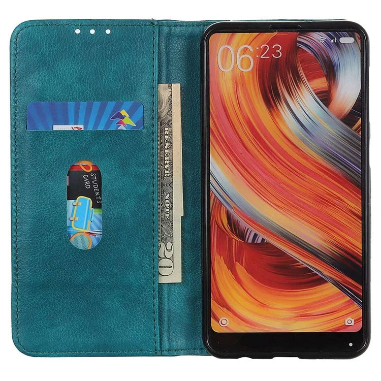 For Samsung Galaxy A06 Stand Case Split Leather Litchi Texture Wallet Phone Cover