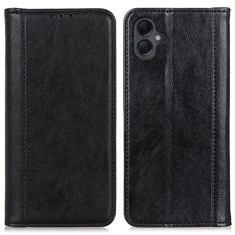For Samsung Galaxy A06 Stand Case Split Leather Litchi Texture Wallet Phone Cover