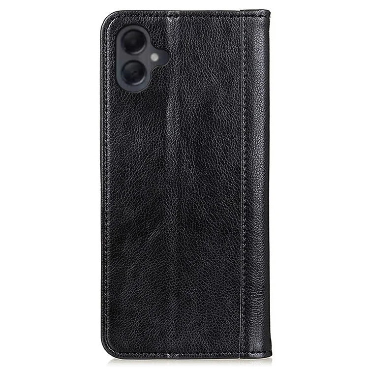 For Samsung Galaxy A06 Stand Case Split Leather Litchi Texture Wallet Phone Cover