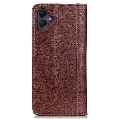 For Samsung Galaxy A06 Stand Case Split Leather Litchi Texture Wallet Phone Cover