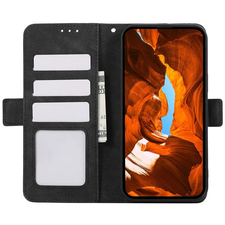 ABEEL For Samsung Galaxy A06 Case PU Leather Folio Stand View RFID Blocking Phone Cover