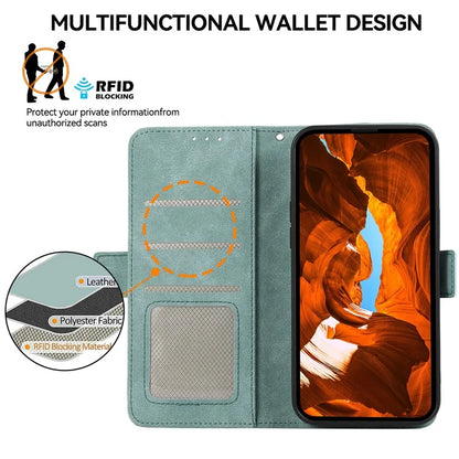 ABEEL For Samsung Galaxy A06 Case PU Leather Folio Stand View RFID Blocking Phone Cover