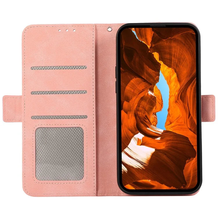 ABEEL For Samsung Galaxy A06 Case PU Leather Folio Stand View RFID Blocking Phone Cover